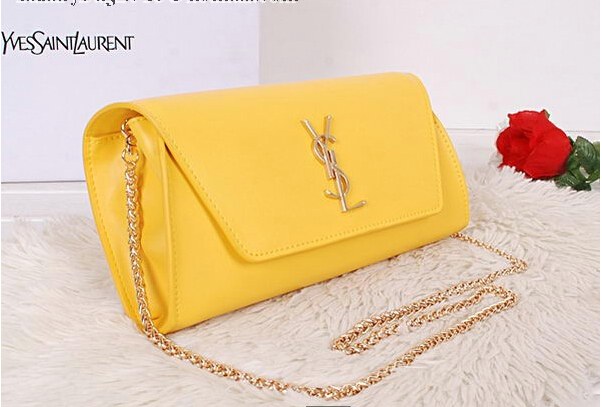 2014 New Saint Laurent Small Betty Bag Calf Leather Y7139 Yellow - Click Image to Close